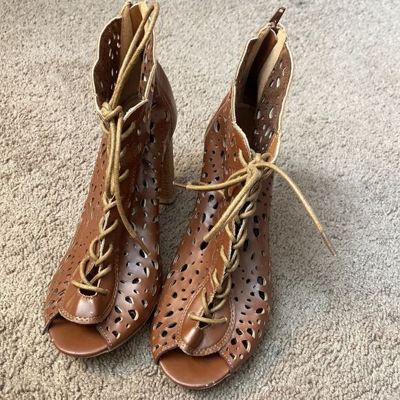 torrid peep toe booties with cutouts - Picture 5 of 5